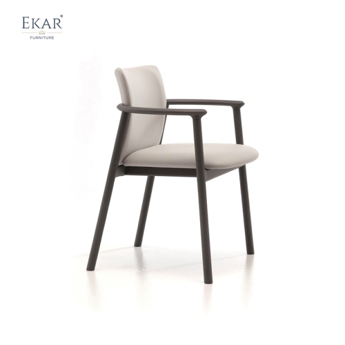 EKAR Kael Sculptural Solid Wood Dining Armchair with Floating Backrest