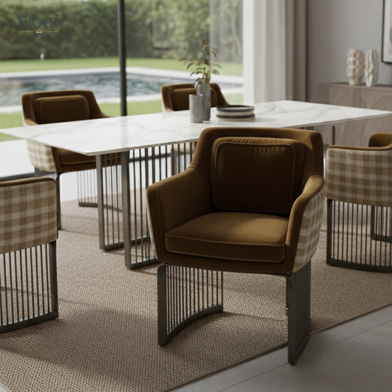 Savanna Luxe Ribbed Dining Chair – Modern Sculptural Dining Room Furniture