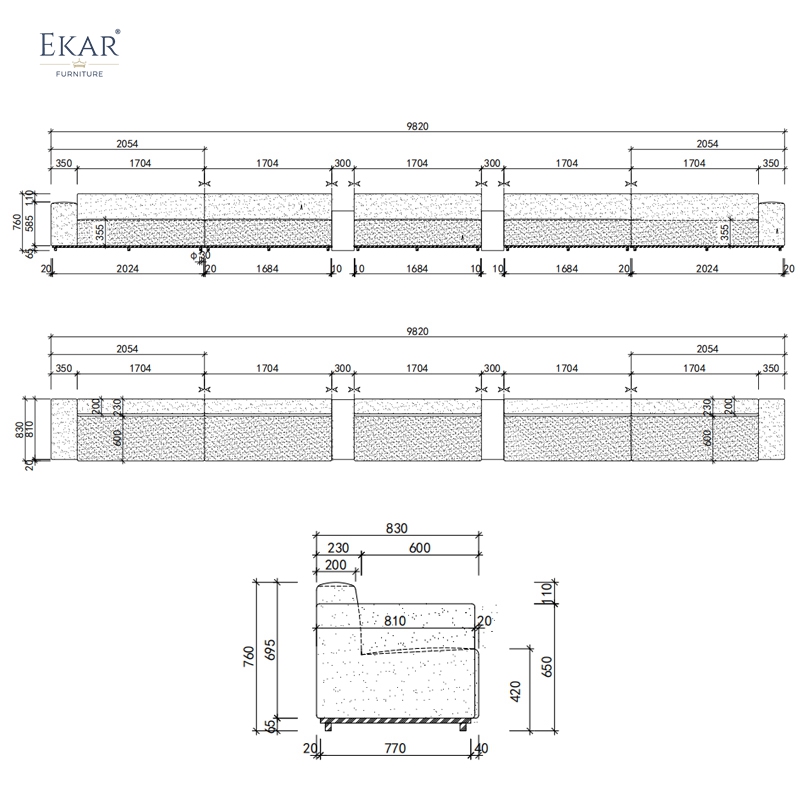 Avenue Grand Linear Modular Sofa – Modern Luxury Seating & Luxury Long Sofa Hotel Furniture
