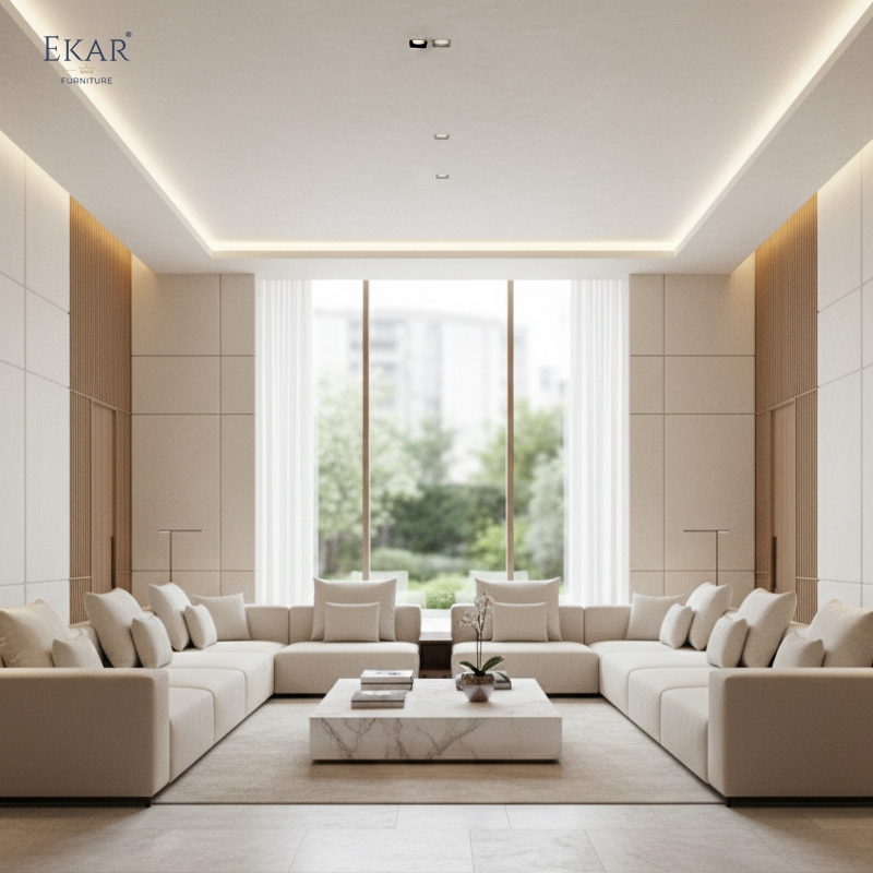 Avenue Grand Linear Modular Sofa – Modern Luxury Seating & Luxury Long Sofa Hotel Furniture