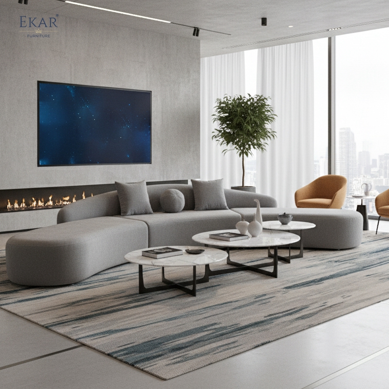 Luna Serpentine Modular Sofa – Curved Luxury Seating for Luxury Hotel Lobbies ​