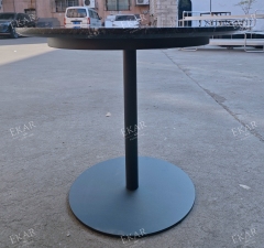 Vesper Minimalist Stone Top Outdoor Side Table – Luxury Modern Exterior Furniture