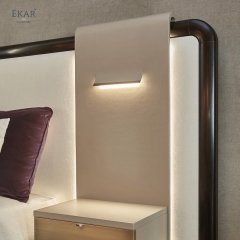 Modern Wide-Headboard Bed with LED Lighting | Luxury Bedroom Furniture | EKAR FURNITURE