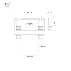 Modern Wide-Headboard Bed with LED Lighting | Luxury Bedroom Furniture | EKAR FURNITURE