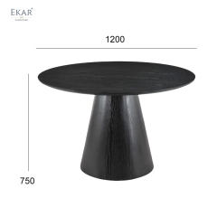 Modern Round Dining Table | High-End Dining Room Furniture | EKAR FURNITURE