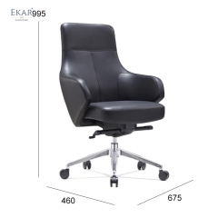 High-End Executive Leather Office Chair | EKAR FURNITURE | Foshan Custom Factory