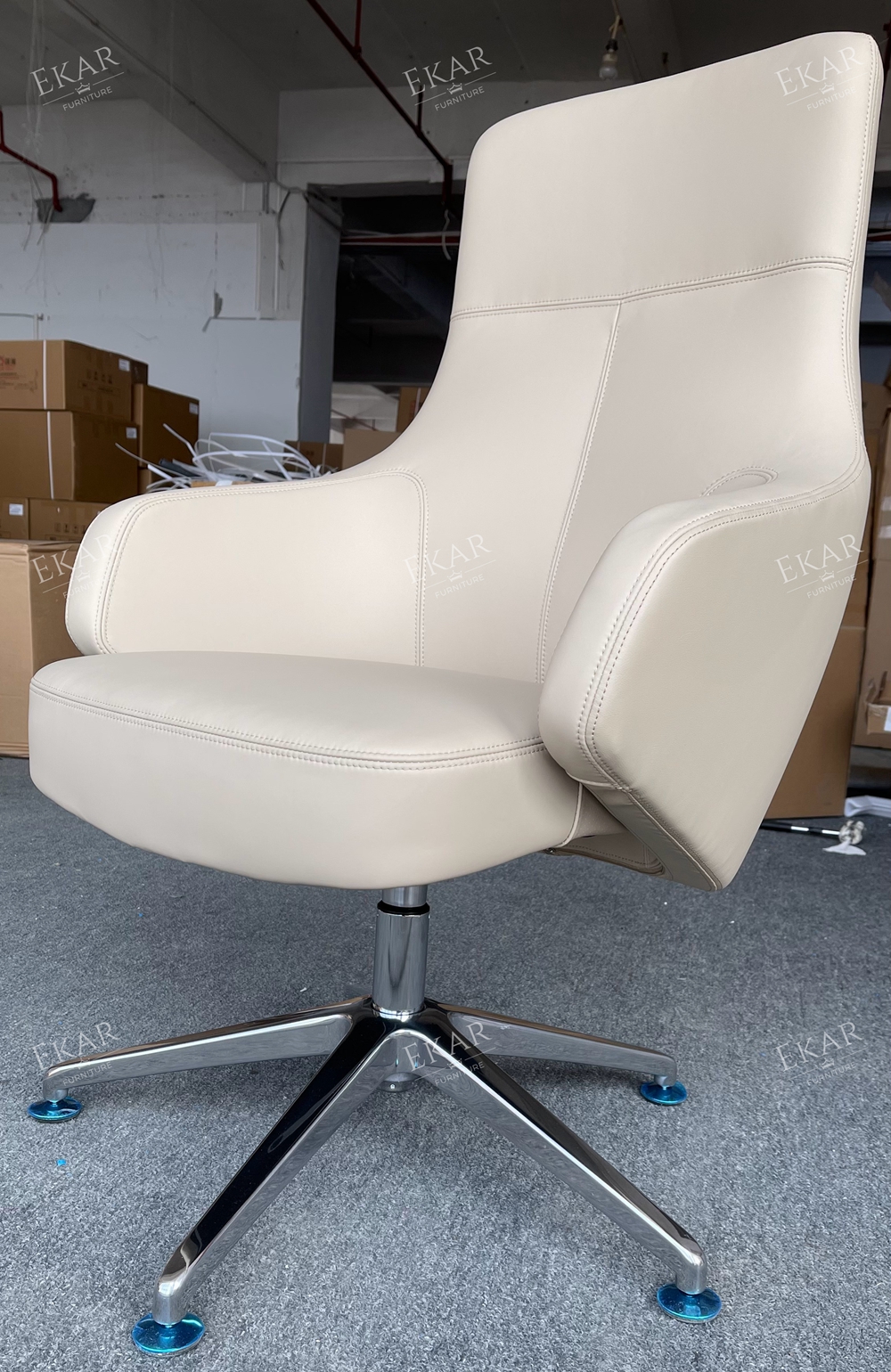 High-End Executive Leather Office Chair | EKAR FURNITURE | Foshan Custom Factory