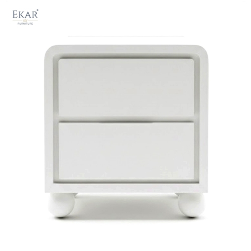 Modern Minimalist White Nightstand | High-End Custom Bedroom Furniture | EKAR FURNITURE