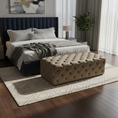Modern Luxury Tufted Bed End Bench | High-End Bedroom Furniture | EKAR FURNITURE