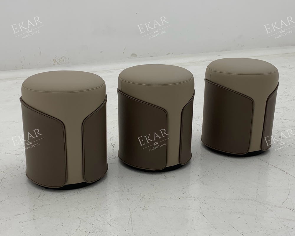 Modern Luxury Vanity Stool | Designer Dressing Ottoman | EKAR FURNITURE