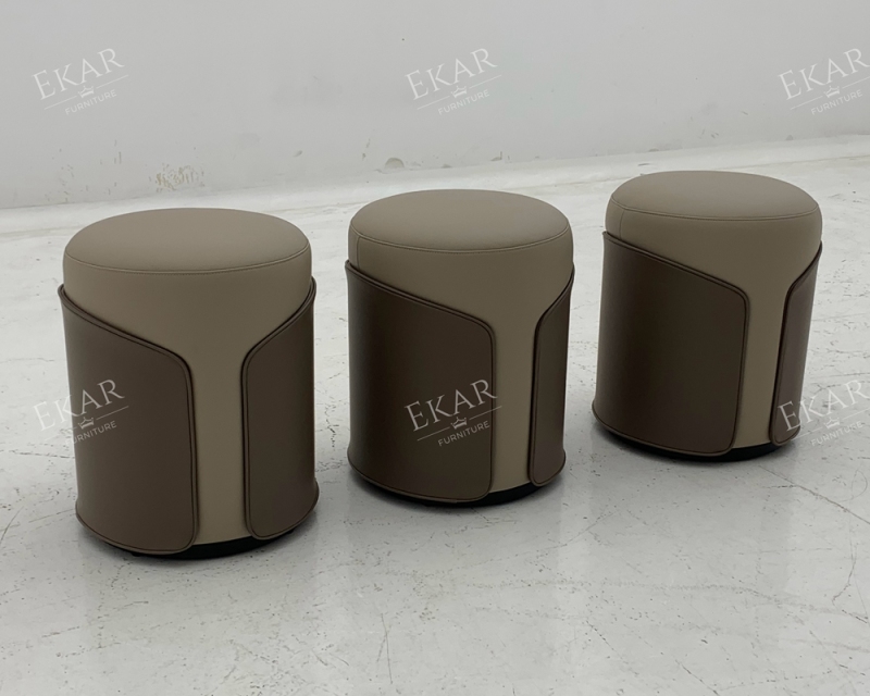 Modern Luxury Vanity Stool | Designer Dressing Ottoman | EKAR FURNITURE