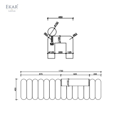 Modern Luxury Bed End Bench | Fluted Upholstered Bedroom Seating | EKAR FURNITURE