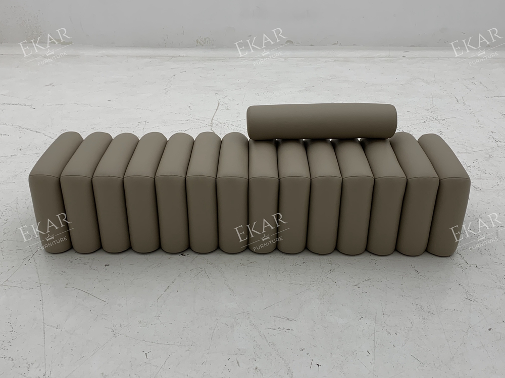 Modern Luxury Bed End Bench | Fluted Upholstered Bedroom Seating | EKAR FURNITURE