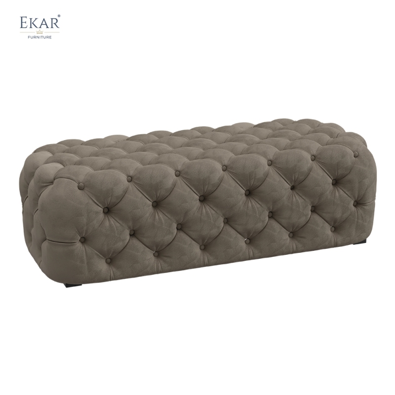Modern Luxury Tufted Bed End Bench | High-End Bedroom Furniture | EKAR FURNITURE