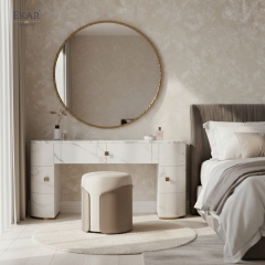 Modern Luxury Vanity Stool | Designer Dressing Ottoman | EKAR FURNITURE