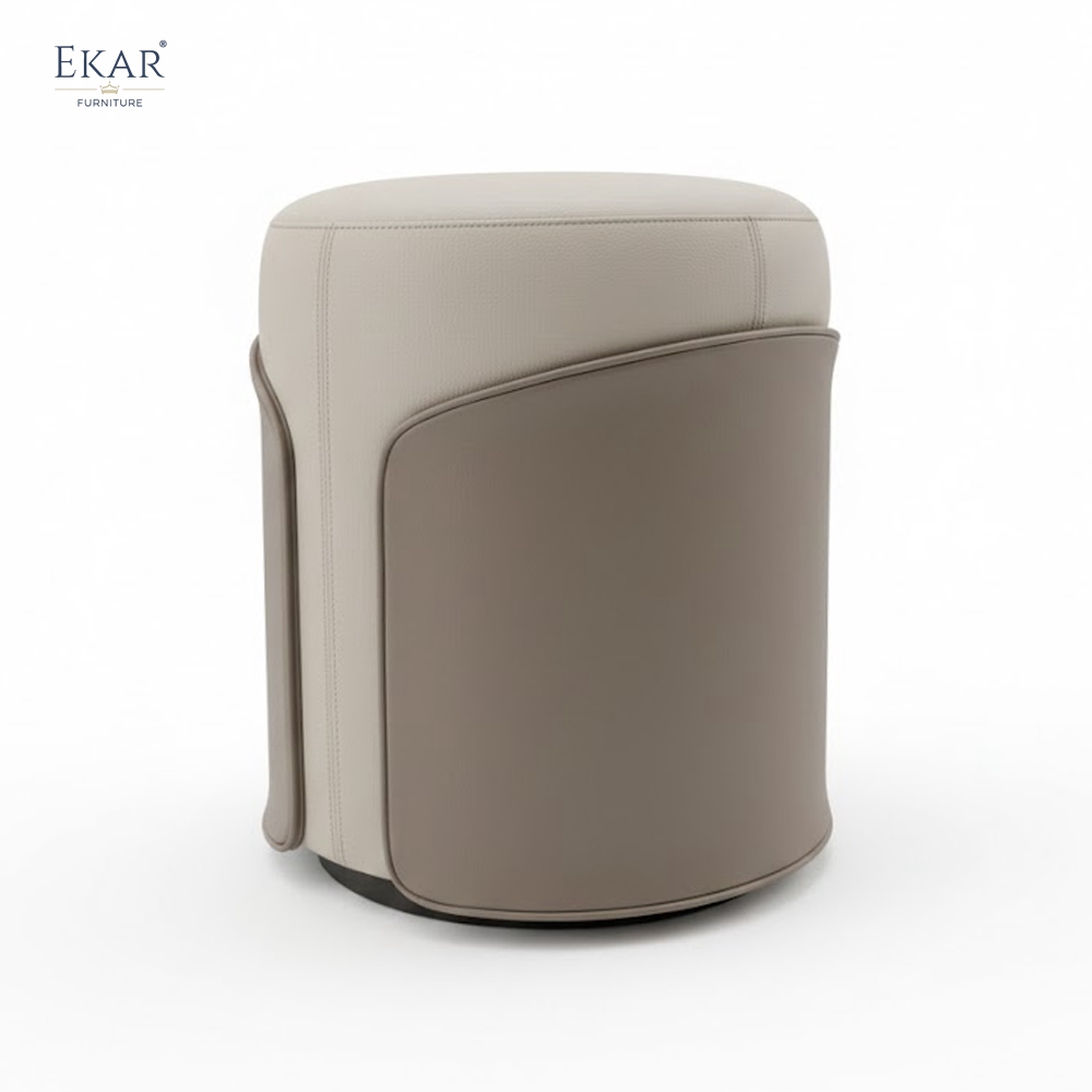Modern Luxury Vanity Stool | Designer Dressing Ottoman | EKAR FURNITURE