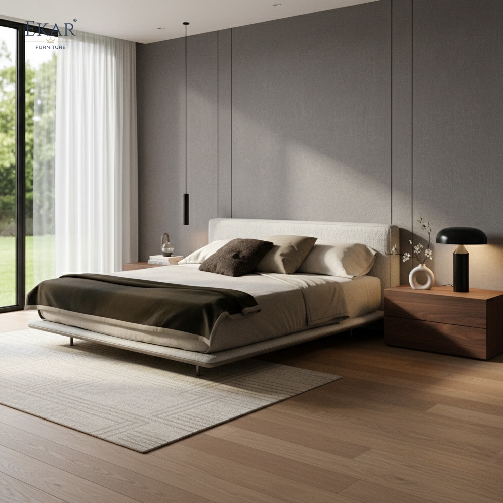 Modern Minimalist Upholstered Bed | Luxury Bedroom Furniture | EKAR FURNITURE