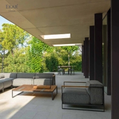 MERIDIAN Outdoor Lounge Chair | Modern Stainless Steel Patio Chair | EKAR FURNITURE