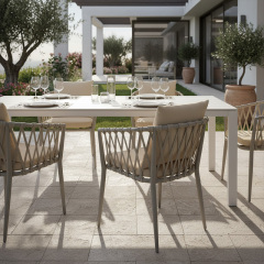 EKAR Riviera Modern Outdoor Dining Chair | Luxury Woven Patio Armchair | EKAR FURNITURE