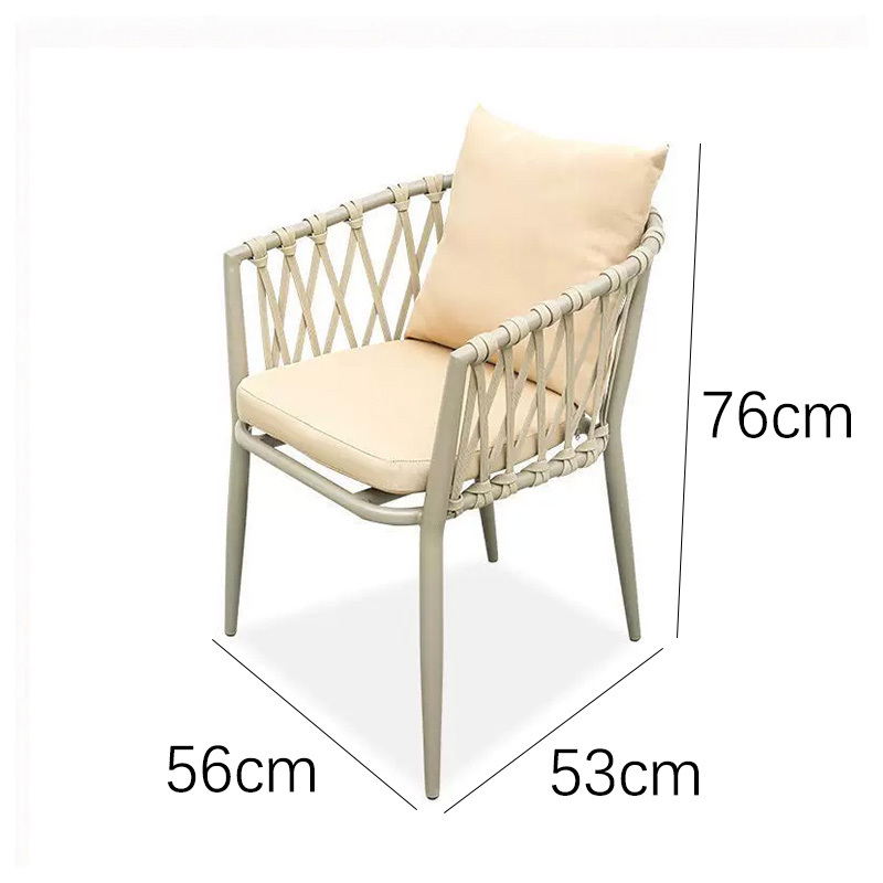 EKAR Riviera Modern Outdoor Dining Chair | Luxury Woven Patio Armchair | EKAR FURNITURE