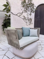 EKAR Horizon Floating Pavilion | Luxury Woven Outdoor Hanging Daybed | Custom Patio Furniture