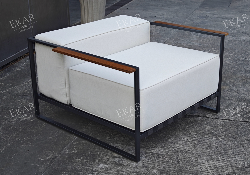 MERIDIAN Outdoor Lounge Chair | Modern Stainless Steel Patio Chair | EKAR FURNITURE