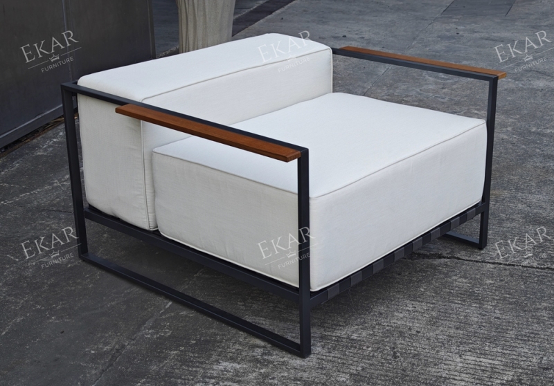 MERIDIAN Outdoor Lounge Chair | Modern Stainless Steel Patio Chair | EKAR FURNITURE