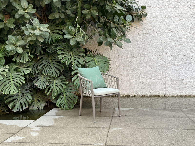 EKAR Riviera Modern Outdoor Dining Chair | Luxury Woven Patio Armchair | EKAR FURNITURE