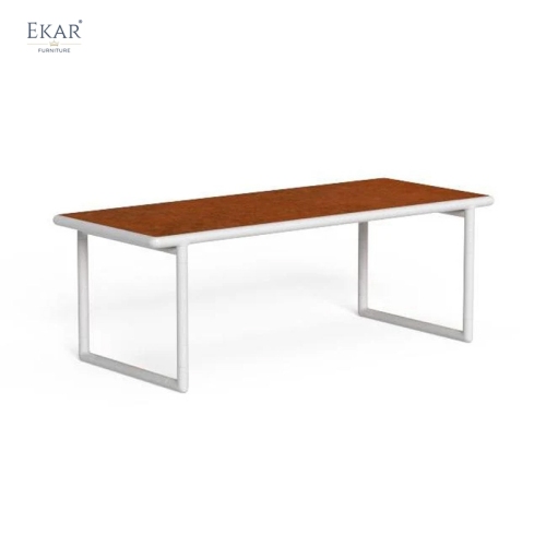 HAVEN Outdoor Coffee Table | Modern Stainless Steel Patio Table Customizable Top | EKAR FURNITURE