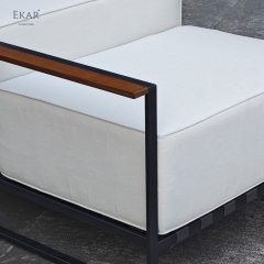 MERIDIAN Outdoor Lounge Chair | Modern Stainless Steel Patio Chair | EKAR FURNITURE
