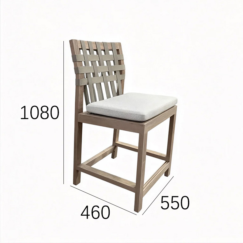 EKAR Horizon Modern Bar Stool | Luxury Woven Strap Counter Stool | EKAR FURNITURE Custom Seating