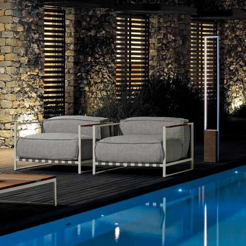 MERIDIAN Outdoor Lounge Chair | Modern Stainless Steel Patio Chair | EKAR FURNITURE