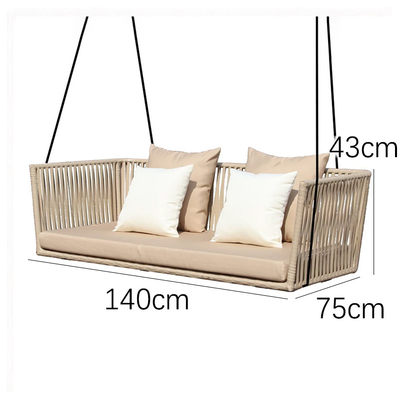 EKAR Horizon Floating Pavilion | Luxury Woven Outdoor Hanging Daybed | Custom Patio Furniture