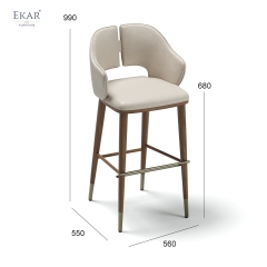 Modern Luxury Bar Stool | High-End Custom Dining Seating | EKAR FURNITURE