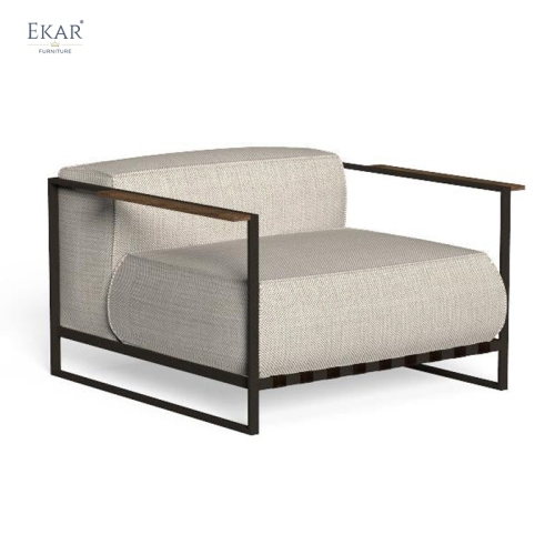 MERIDIAN Outdoor Lounge Chair | Modern Stainless Steel Patio Chair | EKAR FURNITURE