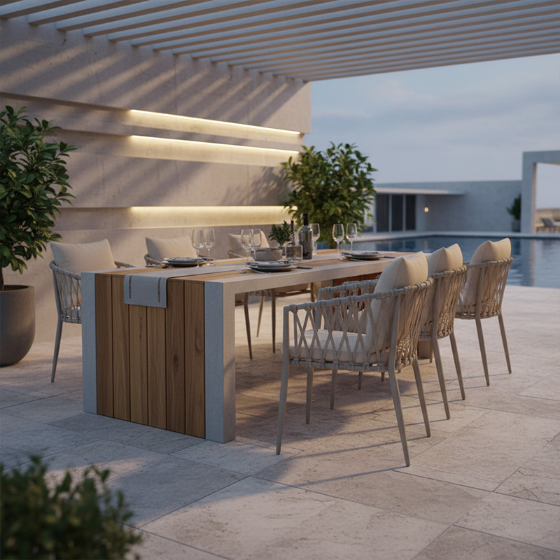 EKAR Riviera Modern Outdoor Dining Chair | Luxury Woven Patio Armchair | EKAR FURNITURE