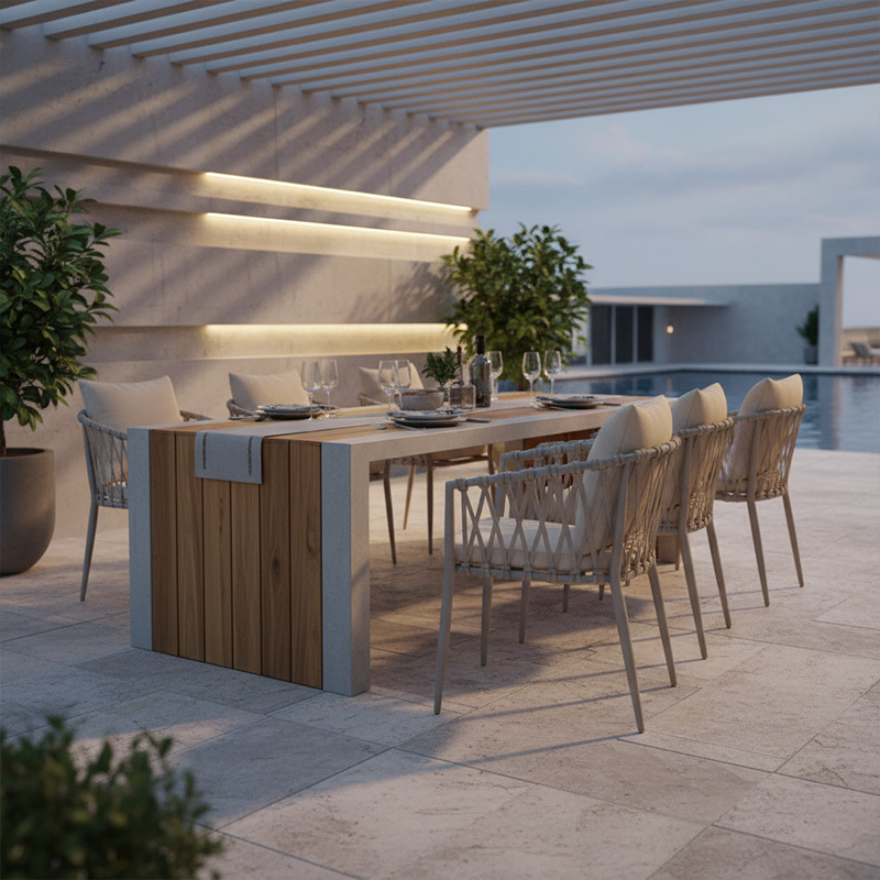 EKAR Riviera Modern Outdoor Dining Chair | Luxury Woven Patio Armchair | EKAR FURNITURE