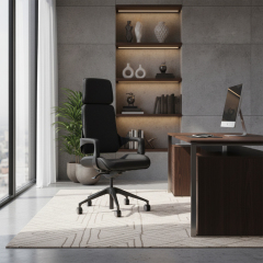 EKAR Vanguard Luxury Saffron Leather Executive Chair | Ergonomic Custom Office Seating |