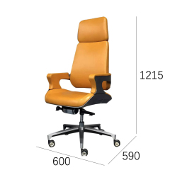 EKAR Vanguard Luxury Saffron Leather Executive Chair | Ergonomic Custom Office Seating |