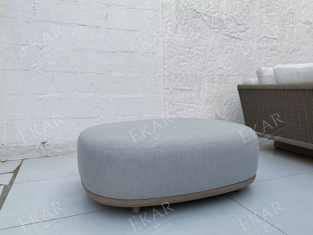 EKAR Horizon Cloud Outdoor Ottoman | Luxury Waterproof Patio Stool |
