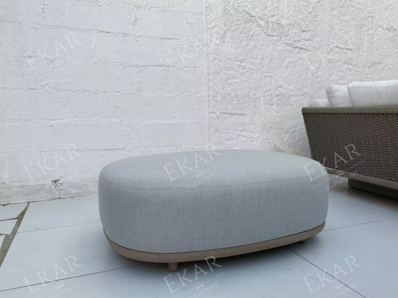 EKAR Horizon Cloud Outdoor Ottoman | Luxury Waterproof Patio Stool |