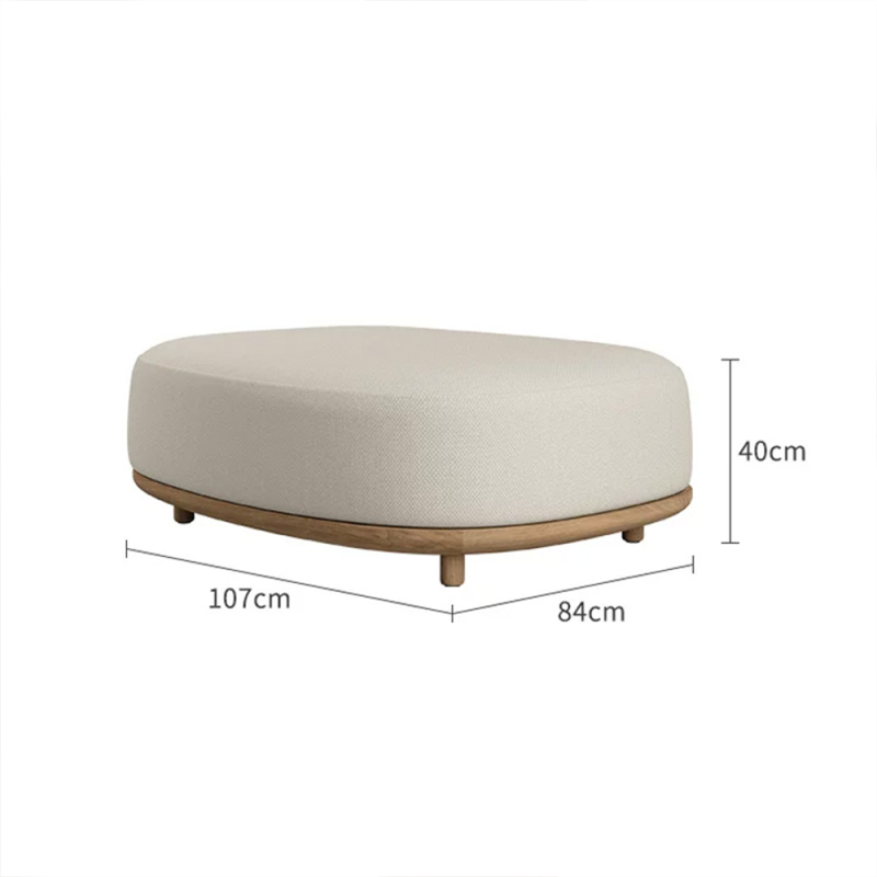 EKAR Horizon Cloud Outdoor Ottoman | Luxury Waterproof Patio Stool |