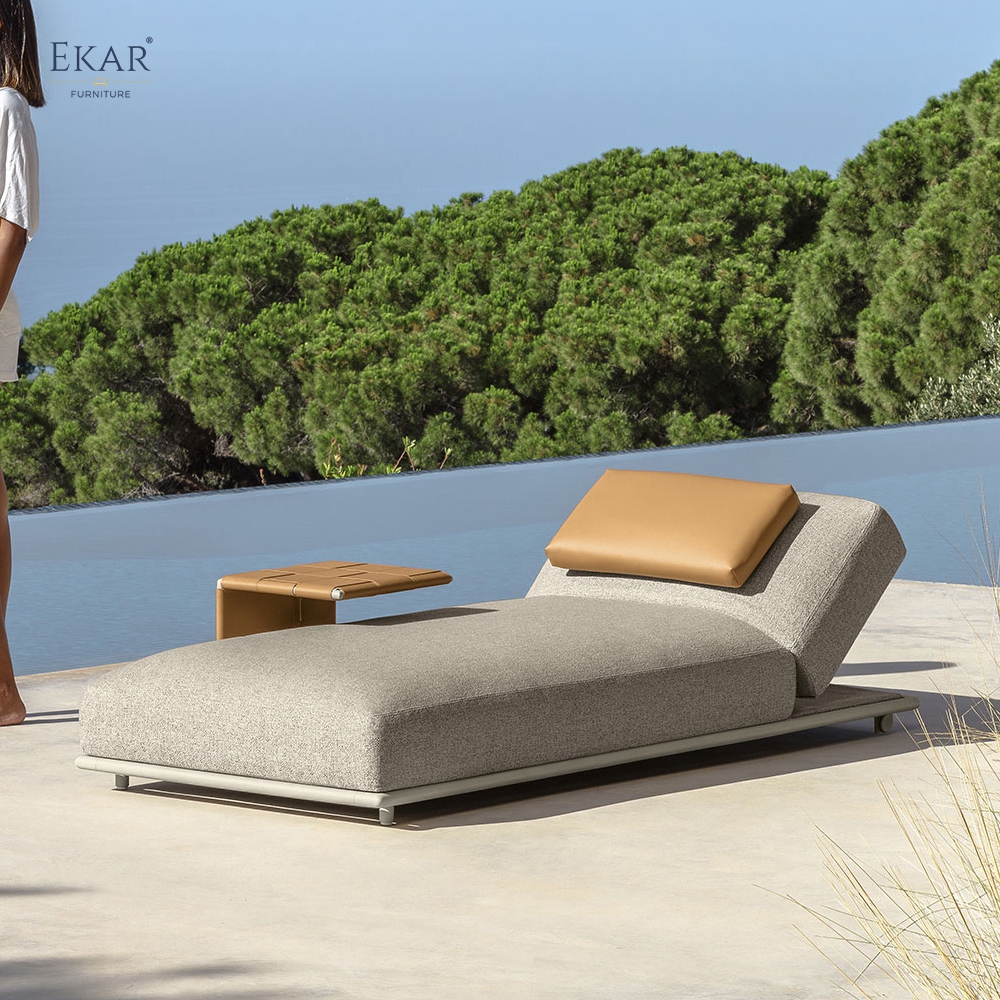 DRIFT Outdoor Sunbed | Modern Adjustable Backrest Pool Daybed | EKAR FURNITURE