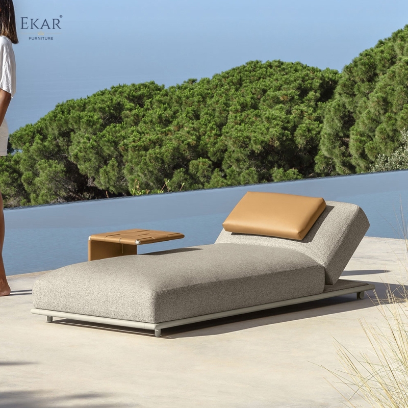 DRIFT Outdoor Sunbed | Modern Adjustable Backrest Pool Daybed | EKAR FURNITURE