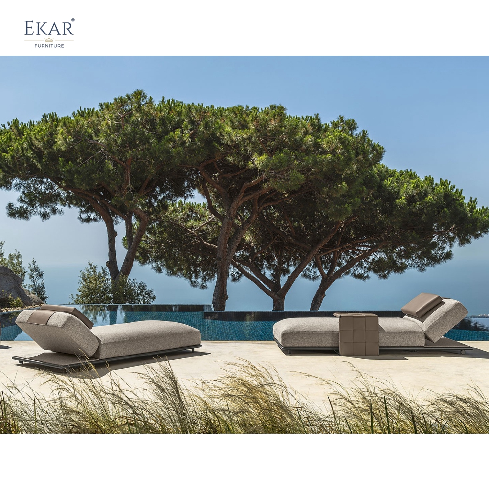 DRIFT Outdoor Sunbed | Modern Adjustable Backrest Pool Daybed | EKAR FURNITURE