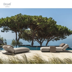 DRIFT Outdoor Sunbed | Modern Adjustable Backrest Pool Daybed | EKAR FURNITURE