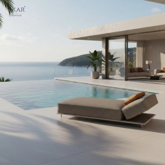 DRIFT Outdoor Sunbed | Modern Adjustable Backrest Pool Daybed | EKAR FURNITURE