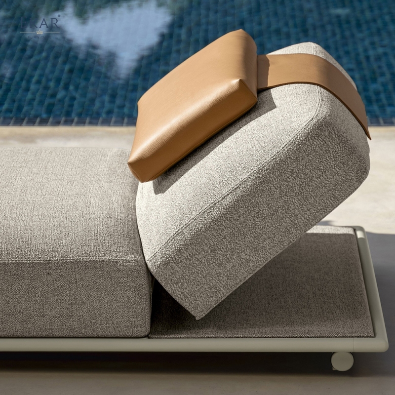 DRIFT Outdoor Sunbed | Modern Adjustable Backrest Pool Daybed | EKAR FURNITURE