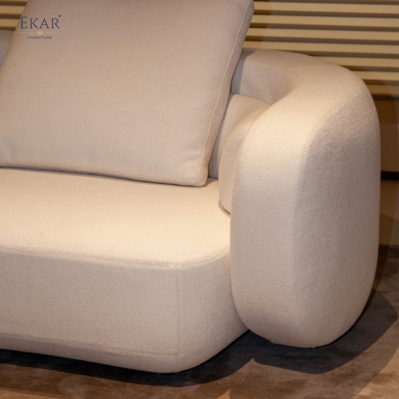 LUNAR Curved Modular Sofa | Large Boucle Sectional Living Room Sofa | EKAR FURNITURE