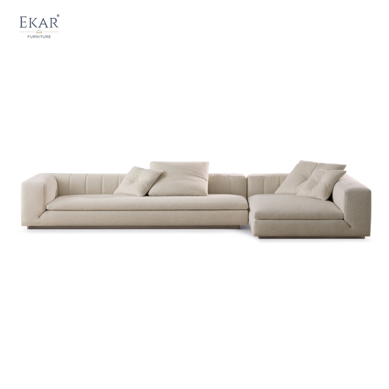GROVE Modular Sectional Sofa | Minimalist Low-Profile Nubuck Leather Sofa | EKAR FURNITURE